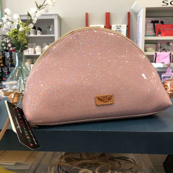 Consuela Handbags - Consuela 🌵 Large Cosmetic in Rosa Glitz